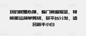 玩的就是心跳,偏门赛道掘金,视频搬运简单剪辑,多平台分发,适合新手小白【揭秘】-网站游戏源码-黑科技工具分享-www.0592tk.cn-厦门腾空互联