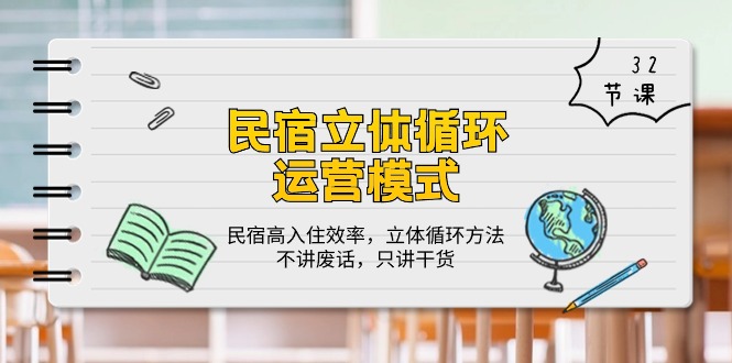 民宿立体循环运营模式：民宿高入住效率，立体循环方法，只讲干货（32节）-网站游戏源码-黑科技工具分享-www.0592tk.cn-厦门腾空互联