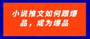 小说推文如何跟爆品，成为爆品【揭秘】-网站游戏源码-黑科技工具分享-www.0592tk.cn-厦门腾空互联