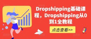 Dropshipping基础课程,Dropshipping从0到1全教程-网站游戏源码-黑科技工具分享-www.0592tk.cn-厦门腾空互联