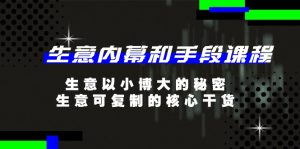 生意内幕和手段课程,生意以小博大的秘密,生意可复制的核心干货(20节)-网站游戏源码-黑科技工具分享-www.0592tk.cn-厦门腾空互联