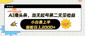 (10884期)AI撸头条,当天起号,第二天见收益。轻松日入2000+-网站游戏源码-黑科技工具分享-www.0592tk.cn-厦门腾空互联