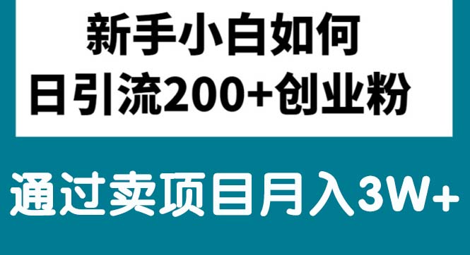 （10843期）新手小白日引流200+创业粉,通过卖项目月入3W+-网站游戏源码-黑科技工具分享-www.0592tk.cn-厦门腾空互联