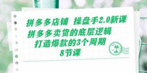 拼多多店铺操盘手2.0新课,拼多多卖货的底层逻辑,打造爆款的3个周期(8节)-网站游戏源码-黑科技工具分享-www.0592tk.cn-厦门腾空互联