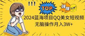 (10862期)2024蓝海项目QQ美女短视频无脑操作月入3W+-网站游戏源码-黑科技工具分享-www.0592tk.cn-厦门腾空互联