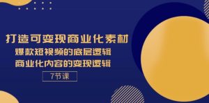 (11829期)打造可变现商业化素材,爆款短视频的底层逻辑,商业化内容的变现逻辑-7节-网站游戏源码-黑科技工具分享-www.0592tk.cn-厦门腾空互联