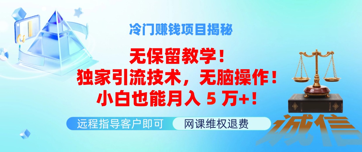 (11864期)冷门赚钱项目无保留教学!独家引流技术,无脑操作!小白也能月入5万+!-网站游戏源码-黑科技工具分享-www.0592tk.cn-厦门腾空互联