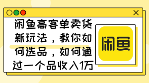 (12387期)闲鱼高客单卖货新玩法,教你如何选品,如何通过一个品收入1万+-网站游戏源码-黑科技工具分享-www.0592tk.cn-厦门腾空互联