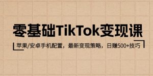 （12723期）零基础TikTok变现课：苹果/安卓手机配置，最新变现策略，日赚500+技巧-网站游戏源码-黑科技工具分享-www.0592tk.cn-厦门腾空互联