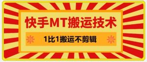 快手MT搬运技术，一比一搬运不剪辑，剧情可用，条条同框-网站游戏源码-黑科技工具分享-www.0592tk.cn-厦门腾空互联