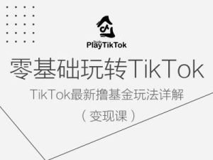 零基础玩转TiKToK变现课,TikTok最新撸基金玩法详解-网站游戏源码-黑科技工具分享-www.0592tk.cn-厦门腾空互联
