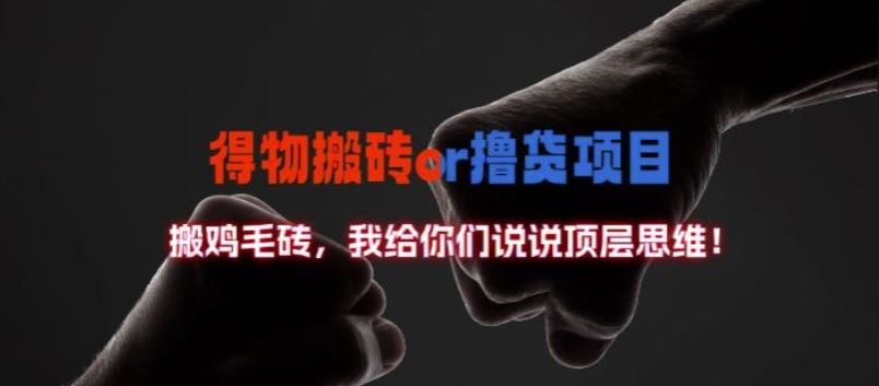 得物搬砖撸货项目?掰下数据，我给你们说说顶层思维【揭秘】-网站游戏源码-黑科技工具分享-www.0592tk.cn-厦门腾空互联