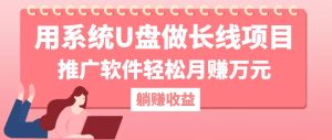 (12666期)用系统U盘做长线项目,推广软件轻松月赚万元(附制作教程+软件)-网站游戏源码-黑科技工具分享-www.0592tk.cn-厦门腾空互联