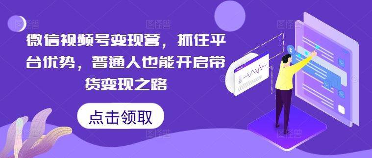微信视频号变现营，抓住平台优势，普通人也能开启带货变现之路-网站游戏源码-黑科技工具分享-www.0592tk.cn-厦门腾空互联