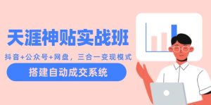 （12534期）天涯神贴实战班：抖音+公众号+网盘，三合一变现模式，搭建自动成交系统-网站游戏源码-黑科技工具分享-www.0592tk.cn-厦门腾空互联