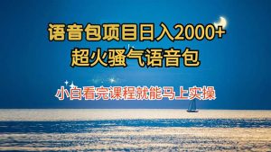 （12734期）语音包项目 日入2000+ 超火骚气语音包小白看完课程就能马上实操-网站游戏源码-黑科技工具分享-www.0592tk.cn-厦门腾空互联