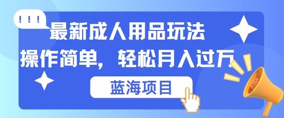 最新成人用品项目玩法，操作简单，动动手，轻松日入几张【揭秘】-网站游戏源码-黑科技工具分享-www.0592tk.cn-厦门腾空互联