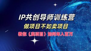 (12629期)IP共创导师训练营,做项目不如卖项目,教你(卖项目)如何实现年入百万-网站游戏源码-黑科技工具分享-www.0592tk.cn-厦门腾空互联