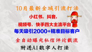 (12921期)10月最新小红书,抖音,视频号,快手四大平台全域引流,,每天吸引2000…-网站游戏源码-黑科技工具分享-www.0592tk.cn-厦门腾空互联