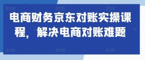 电商财务京东对账实操课程，解决电商对账难题-网站游戏源码-黑科技工具分享-www.0592tk.cn-厦门腾空互联