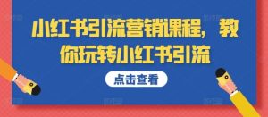 小红书引流营销课程,教你玩转小红书引流-网站游戏源码-黑科技工具分享-www.0592tk.cn-厦门腾空互联