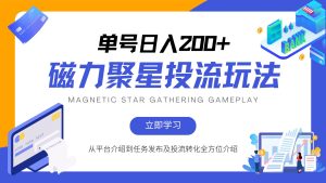 （13022期）磁力聚星投流玩法，简单操作，全年可做-网站游戏源码-黑科技工具分享-www.0592tk.cn-厦门腾空互联