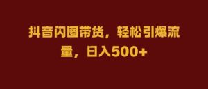 抖音闪图带货,轻松引爆流量,日入几张【揭秘】-网站游戏源码-黑科技工具分享-www.0592tk.cn-厦门腾空互联