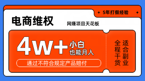 网赚项目天花板电商购物维权月收入稳定4w+独家玩法小白也能上手-网站游戏源码-黑科技工具分享-www.0592tk.cn-厦门腾空互联
