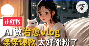 (13172期)AI治愈系vlog动画视频,小红书1个月轻松涨粉破万,商单报价1500+日入2000+-网站游戏源码-黑科技工具分享-www.0592tk.cn-厦门腾空互联