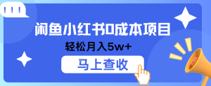 小鱼小红书0成本项目，利润空间非常大，纯手机操作！-网站游戏源码-黑科技工具分享-www.0592tk.cn-厦门腾空互联