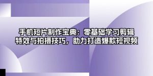 （13175期）手机短片制作宝典：零基础学习剪辑、特效与拍摄技巧，助力打造爆款短视频-网站游戏源码-黑科技工具分享-www.0592tk.cn-厦门腾空互联