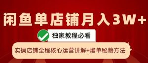 闲鱼单店铺月入3W+实操展示，爆单核心秘籍，一学就会【揭秘】-网站游戏源码-黑科技工具分享-www.0592tk.cn-厦门腾空互联