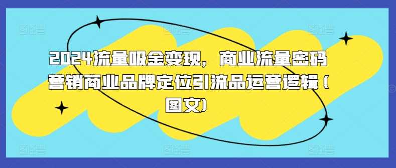 2024流量吸金变现，商业流量密码营销商业品牌定位引流品运营逻辑(图文)-网站游戏源码-黑科技工具分享-www.0592tk.cn-厦门腾空互联