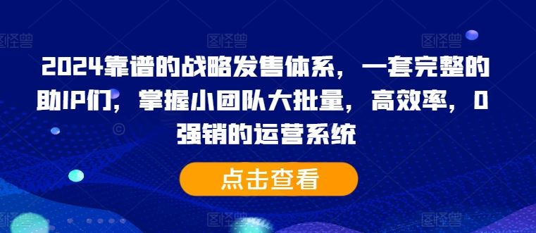 2024靠谱的战略发售体系，一套完整的助IP们，掌握小团队大批量，高效率，0 强销的运营系统-网站游戏源码-黑科技工具分享-www.0592tk.cn-厦门腾空互联
