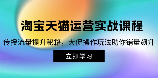 （12959期）淘宝&天猫运营实战课程，传授流量提升秘籍，大促操作玩法助你销量飙升-网站游戏源码-黑科技工具分享-www.0592tk.cn-厦门腾空互联