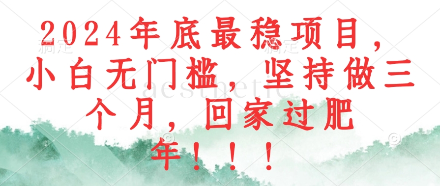 （12970期）2024年底最稳项目，小白无门槛，坚持做三个月，回家过肥年！！！-网站游戏源码-黑科技工具分享-www.0592tk.cn-厦门腾空互联