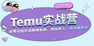 2024Temu出海赚美金实战营，从零开始打造跨境电商增加收入（124G）-网站游戏源码-黑科技工具分享-www.0592tk.cn-厦门腾空互联