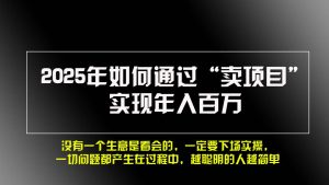 (13468期)2025年如何通过“卖项目”实现年入百万,做网赚必看!!-网站游戏源码-黑科技工具分享-www.0592tk.cn-厦门腾空互联