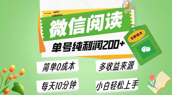 （13425期）最新微信阅读6.0，每日5分钟，单号利润200+，可批量放大操作，简单0成本-网站游戏源码-黑科技工具分享-www.0592tk.cn-厦门腾空互联
