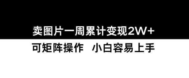 小红书【卖图片】一周累计变现2W+小白易上手-网站游戏源码-黑科技工具分享-www.0592tk.cn-厦门腾空互联