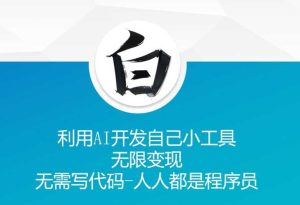利用AI开发自己小工具 无限变现 无需写代码 人人都是程序员-网站游戏源码-黑科技工具分享-www.0592tk.cn-厦门腾空互联