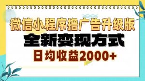 （13186期）微信小程序撸广告升级版，全新变现方式，日均收益2000+-网站游戏源码-黑科技工具分享-www.0592tk.cn-厦门腾空互联