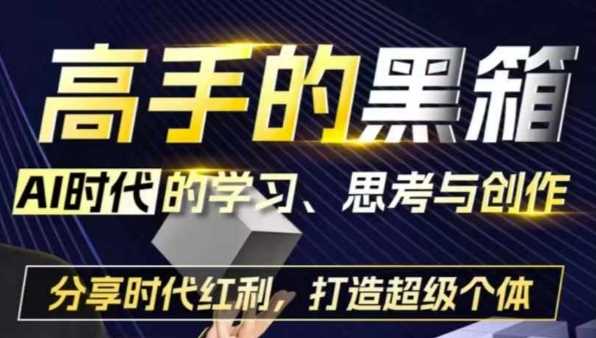 高手的黑箱：AI时代学习、思考与创作-分红时代红利，打造超级个体-网站游戏源码-黑科技工具分享-www.0592tk.cn-厦门腾空互联