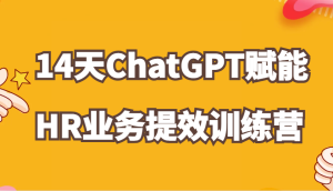 ChatGPT赋能HR业务提效14天训练营，从小白到应用高手在HR工作中灵活应用-网站游戏源码-黑科技工具分享-www.0592tk.cn-厦门腾空互联