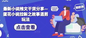 最新小说推文干货分享—蛋花小说拉新之故事混剪玩法-网站游戏源码-黑科技工具分享-www.0592tk.cn-厦门腾空互联