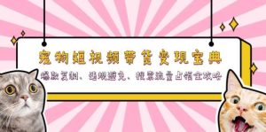 （13227期）宠物短视频带货变现宝典：爆款复制、违规避免、搜索流量占领全攻略-网站游戏源码-黑科技工具分享-www.0592tk.cn-厦门腾空互联