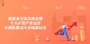 (14555期)低成本引流高效变现,个人IP资产化运营,小团队撬动大市场新玩法-网站游戏源码-黑科技工具分享-www.0592tk.cn-厦门腾空互联