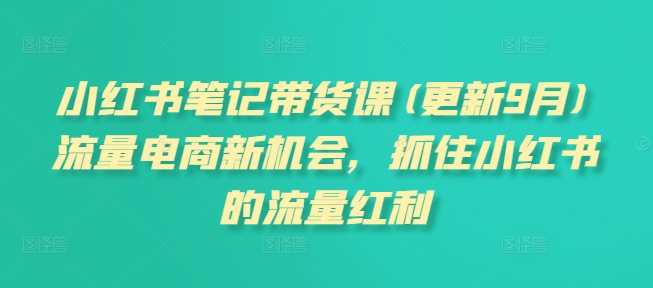 小红书笔记带货课(更新25年3月)流量电商新机会，抓住小红书的流量红利-网站游戏源码-黑科技工具分享-www.0592tk.cn-厦门腾空互联