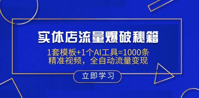 （14131期）实体店流量爆破秘籍：1套模板+1个AI工具=1000条精准视频，全自动流量变现-网站游戏源码-黑科技工具分享-www.0592tk.cn-厦门腾空互联
