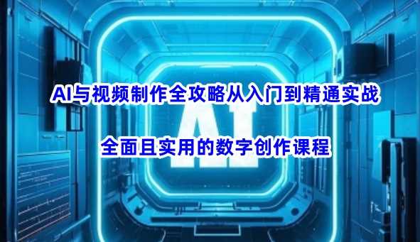 AI与视频制作全攻略从入门到精通实战，全面且实用的数字创作课程（更新3月）-网站游戏源码-黑科技工具分享-www.0592tk.cn-厦门腾空互联